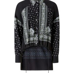 Pinko Black and White Patterned Blouse